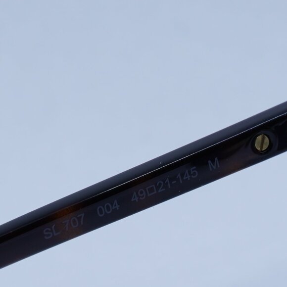 Saint Laurent SL707 004 Round Sunglasses - Gold & Havana/Blue - Picture 5 of 10